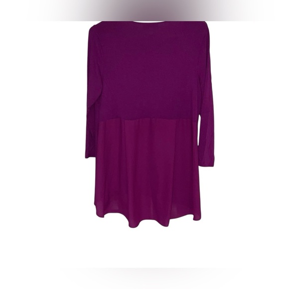 Alfani Pink Tunic with Asymmetrical Hem and 3/4 Sleeves - Picture 3 of 3